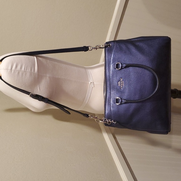 Coach Metallic Blue Mia Bag - Picture 4 of 15